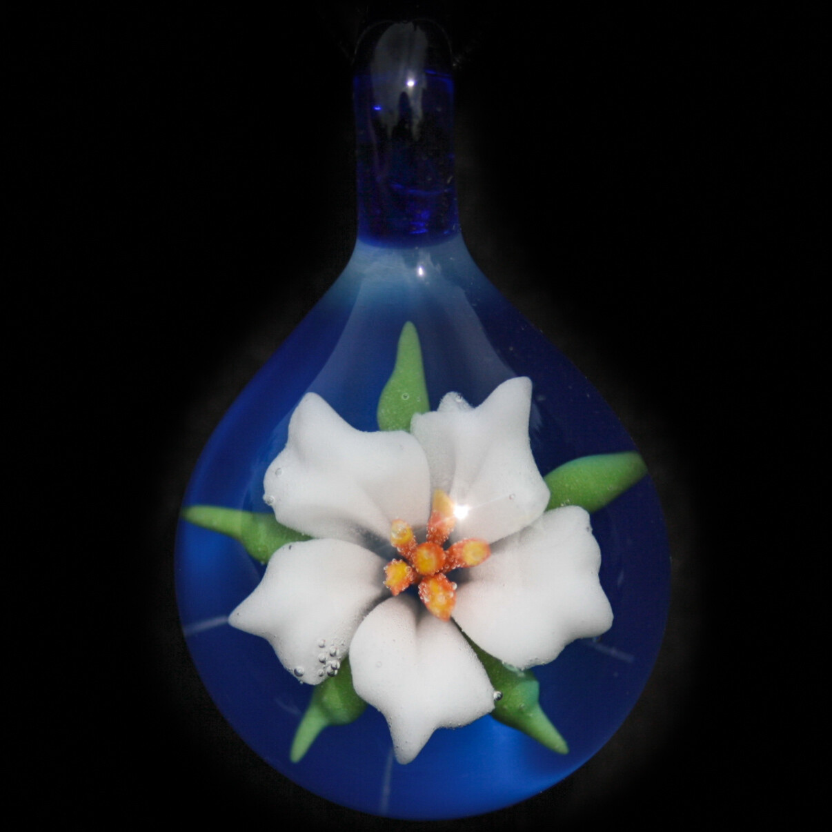 White Flower over Cobalt