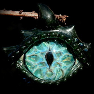 Aqua Teal Starburst Dragon Eye