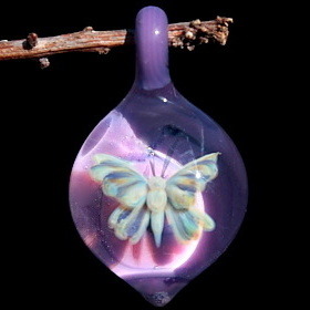 Butterfly Over Lavender Swirl