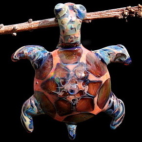 Deep Amber Coral Sea Turtle