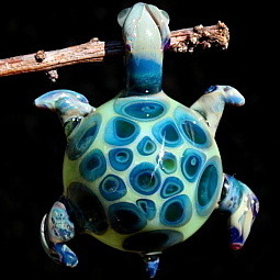 Teal Slyme Starburst Turtle