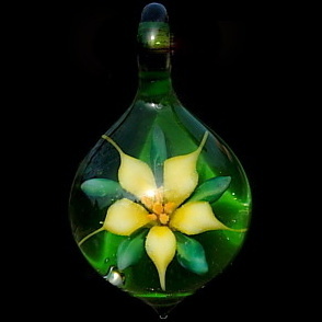 Yellow Lily over Emerald