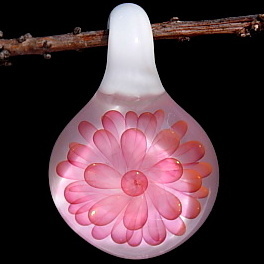 Round Pink Gold Fume over White