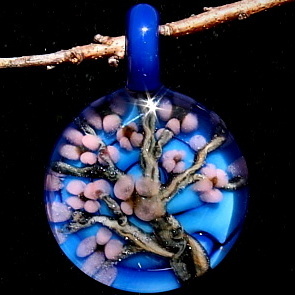 Pink Blooming Branch over Cobalt