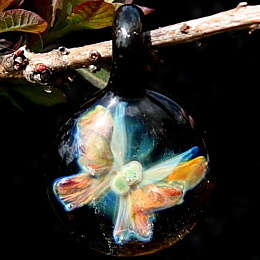 Moth Over Brown Glitter