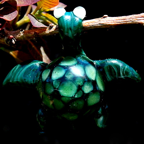 Green Sparkle Starburst Turtle