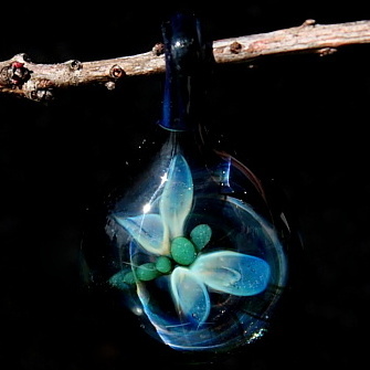 Dragonfly over Black Glitter Swirl