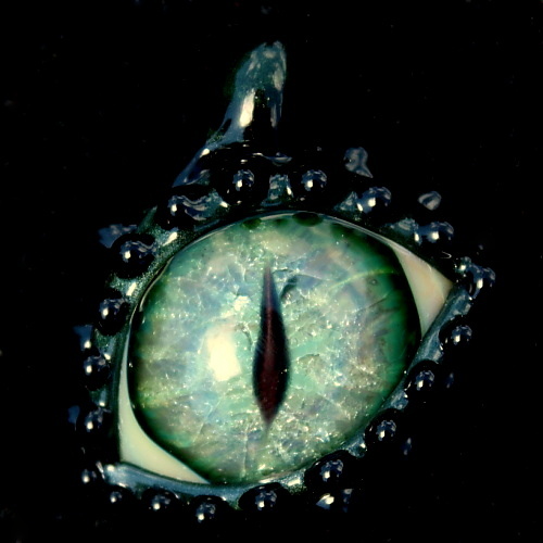 Green Crystal Dragon Eye Pendant