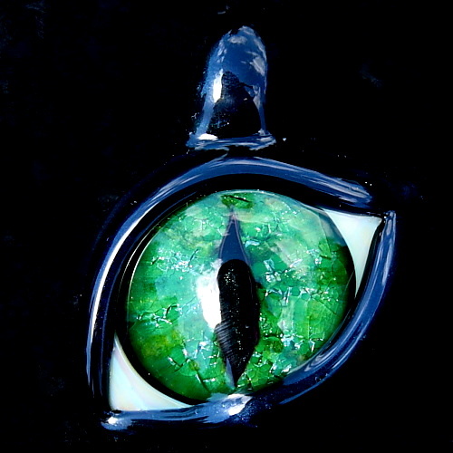 Glowing Green Cat Eye Pendant