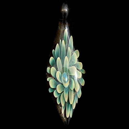 Green Pearl over Sparkly Brown
