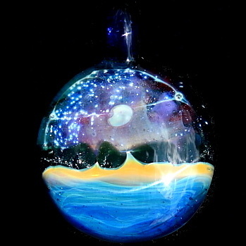 Starry Twilight Ocean Scene