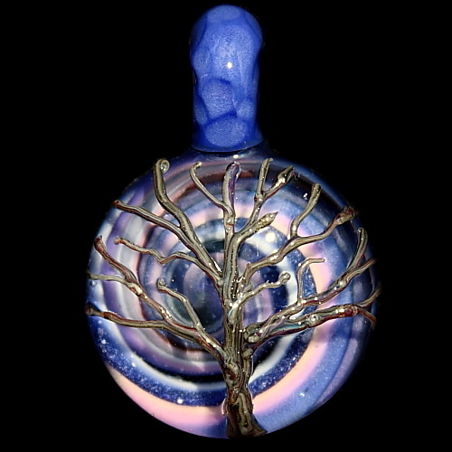 Purple Swirl, Surface Tree Pendant