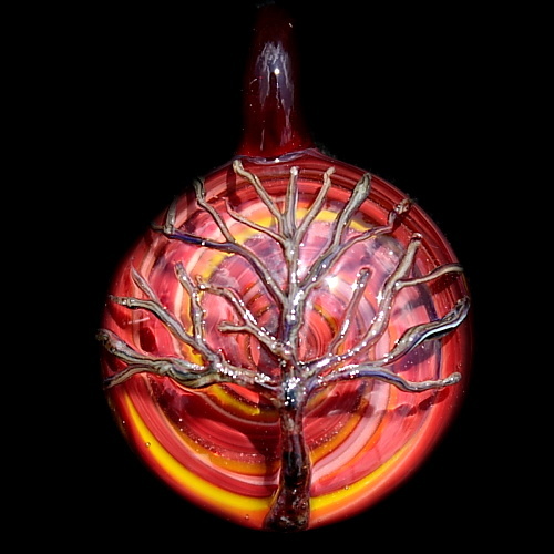 Fire Swirl, Surface Tree Pendant
