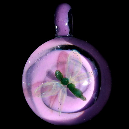 Dragonfly over Purple Swirl