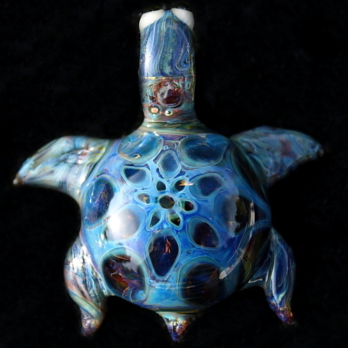 Exotic Blue Sea Turtle