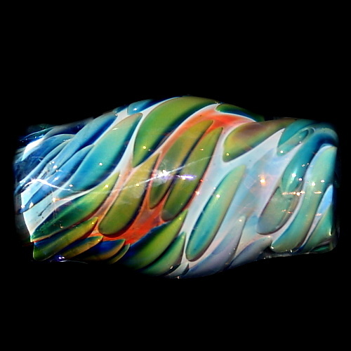 Metallic Dot Barrel Bead