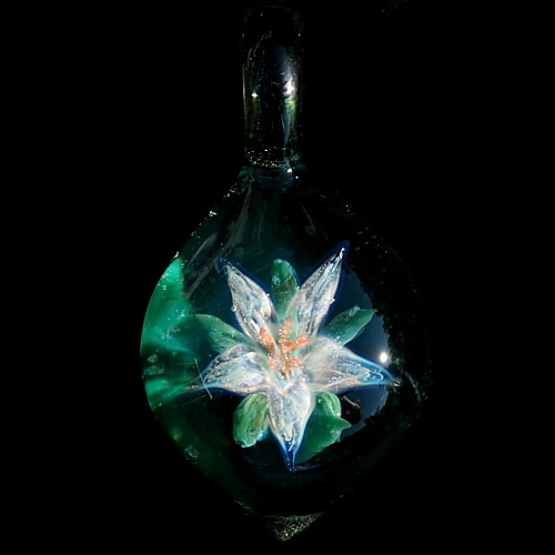 Silver Lily over Spruce Sparkle