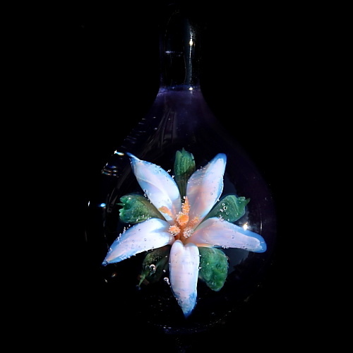 Pink Lily over Dark Purple
