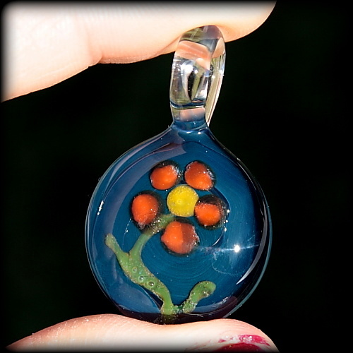 Harvest Orange over Deep Sea Blue