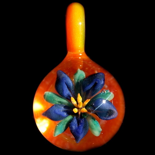 Midnight Flower over Orange