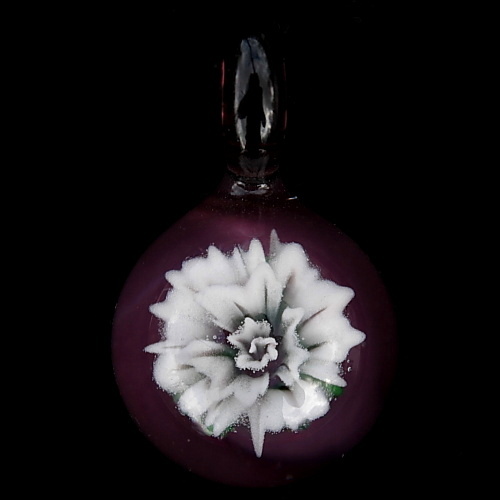 White Chysanthemum over Deep Purple