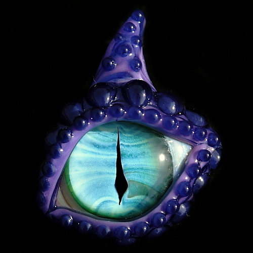 Glowing Green Dragon Eye Pendant