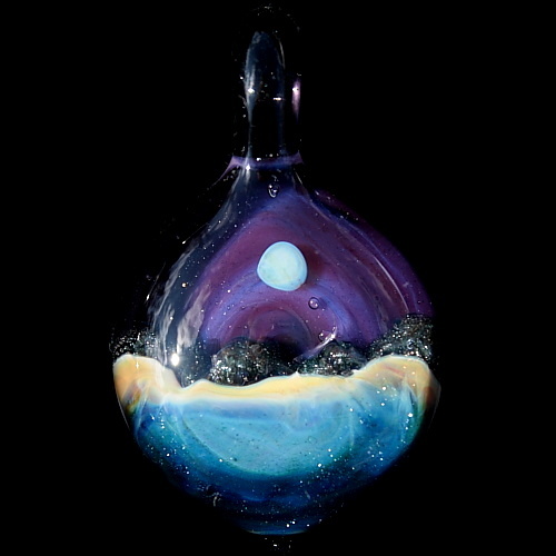 Purple Sparkle Ocean Scene