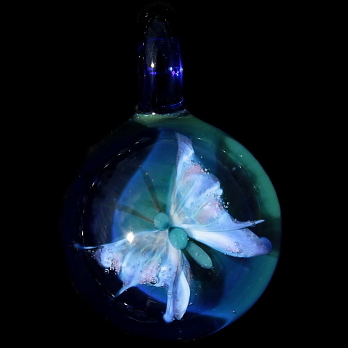 Butterfly over Blue Green