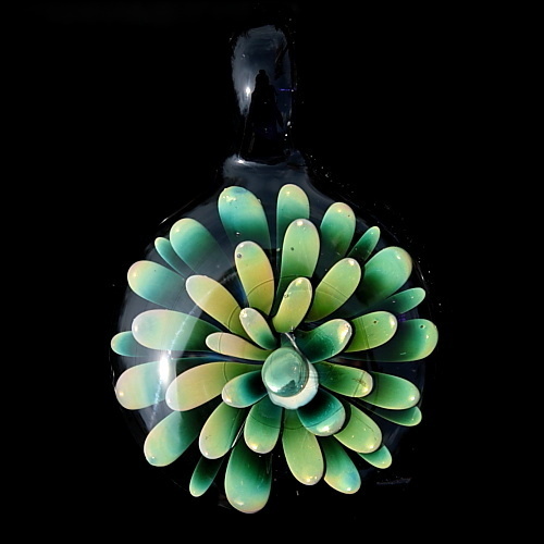 Metallic Green over Black