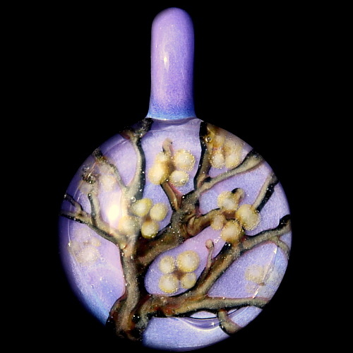 Yellow Blooming Branch Over Purple