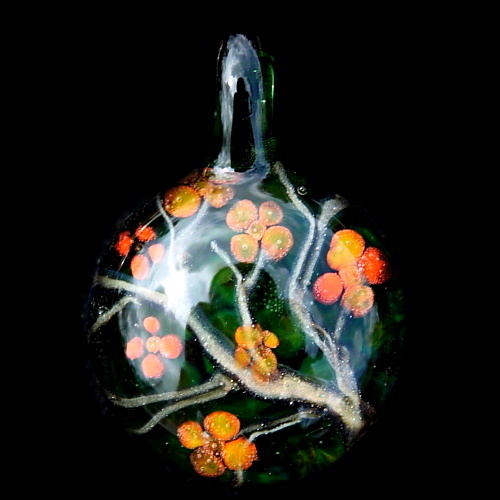 Blooming Branch over Dark Green