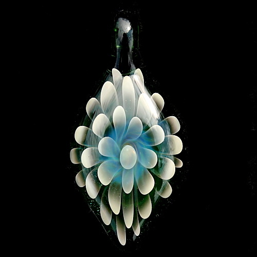 White Silver over Sparkly Green - Amazing!