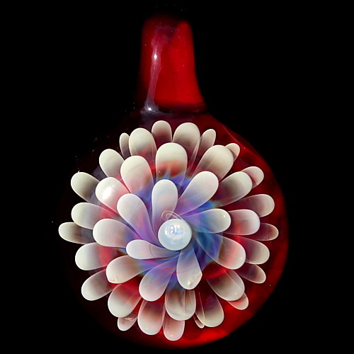 White Silver over Glowing Red