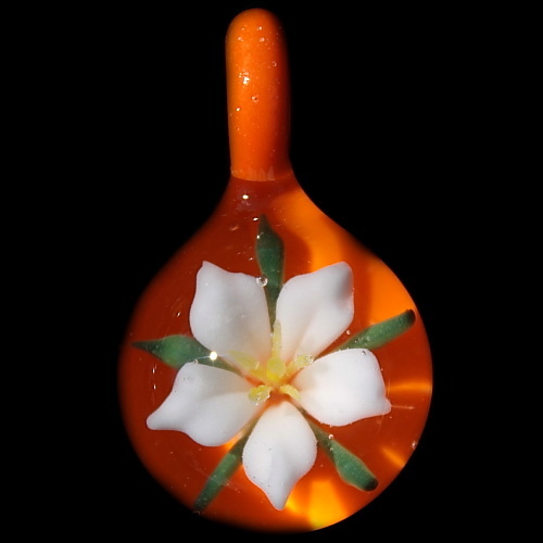 White Lily over Orange