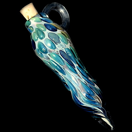 Fumed Metallilc Bottle Pendant