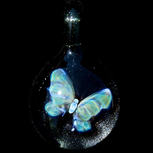 Butterfly Over Black Shimmer