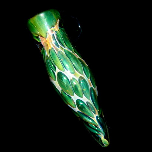 Translucent Green Dot Bottle Pendant