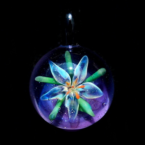 Silver Lily over Deep Purple