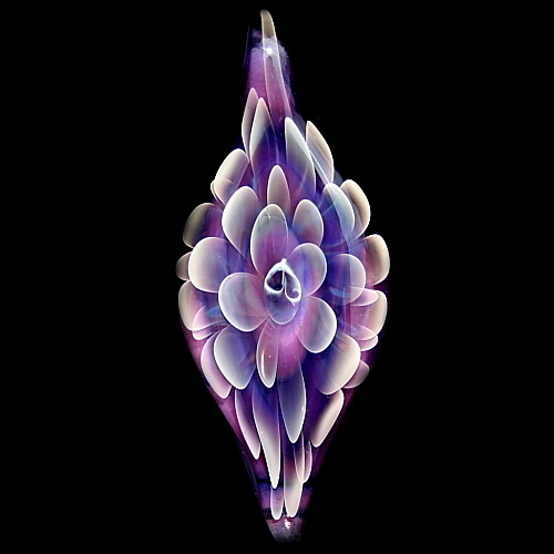 White Silver over Deep Purple