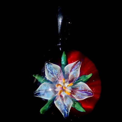 Silver Lily  over Garnet