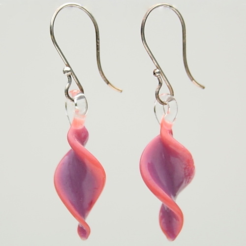 Pink with a Purple Twist Earrings
