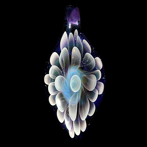 White Silver over Purple Sparkle