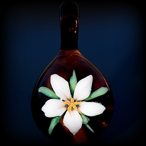 White Flower over Bronze