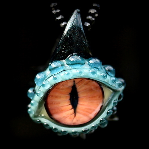 Peach Sparkle Dragon Eye