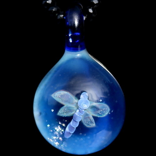 Dragonfly over Blue Sparkle