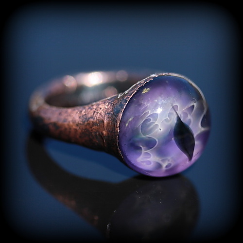 Smokey Eye Copper Ring - Size 7