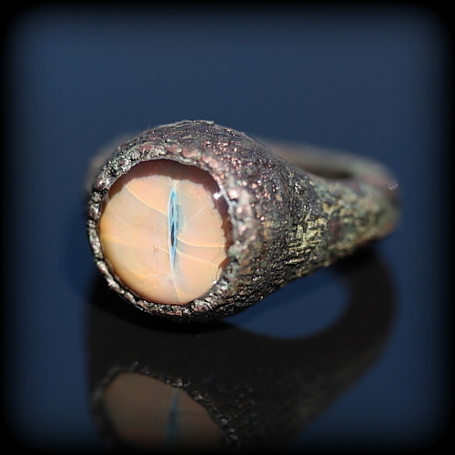 Golden Eye Copper Ring - Size 5.5