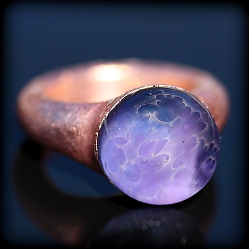 Smokey Sparkle Copper Ring - Size 7