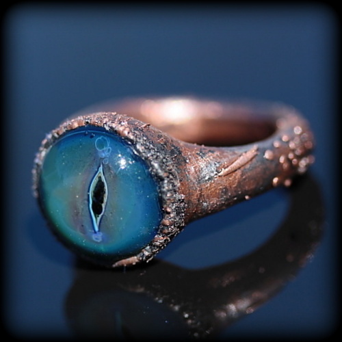 Dragon&#39;s Eye Copper Ring - Size 8