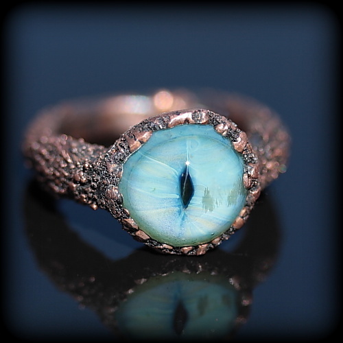 Dragon&#39;s Eye Copper Ring - Size 7 - Flawed